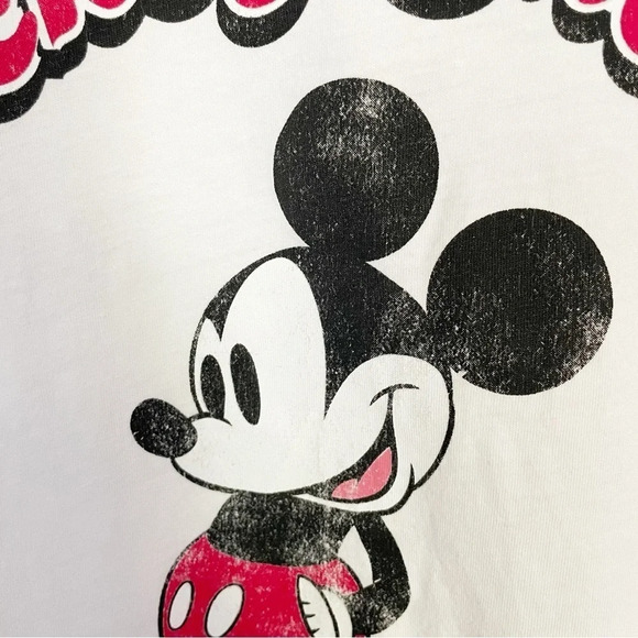 H&M Women’s White Printed Mickey Mouse Short Sleeve Crewneck Tee Size XXL - Picture 8 of 8